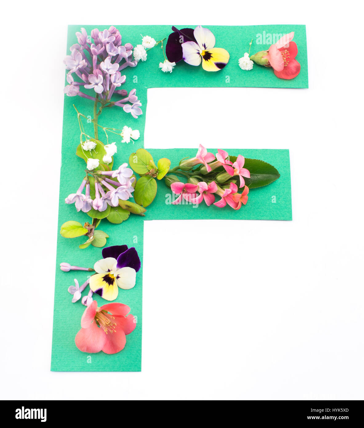 Floral font letter f hi-res stock photography and images - Alamy