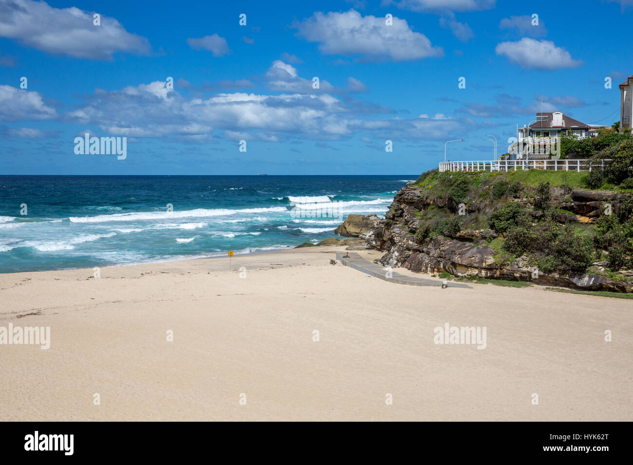 Tamarama beach in the eastern suburbs of Sydney is in the middle of the Bondi to Bronte coastal walk, on an autumn day, New south wales,Australia Stock Photo