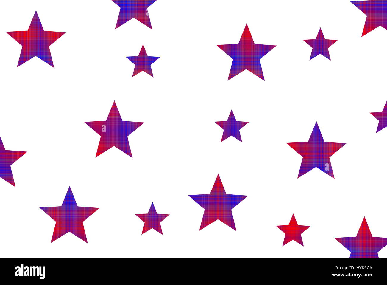 Checkered stars on a white background Stock Photo