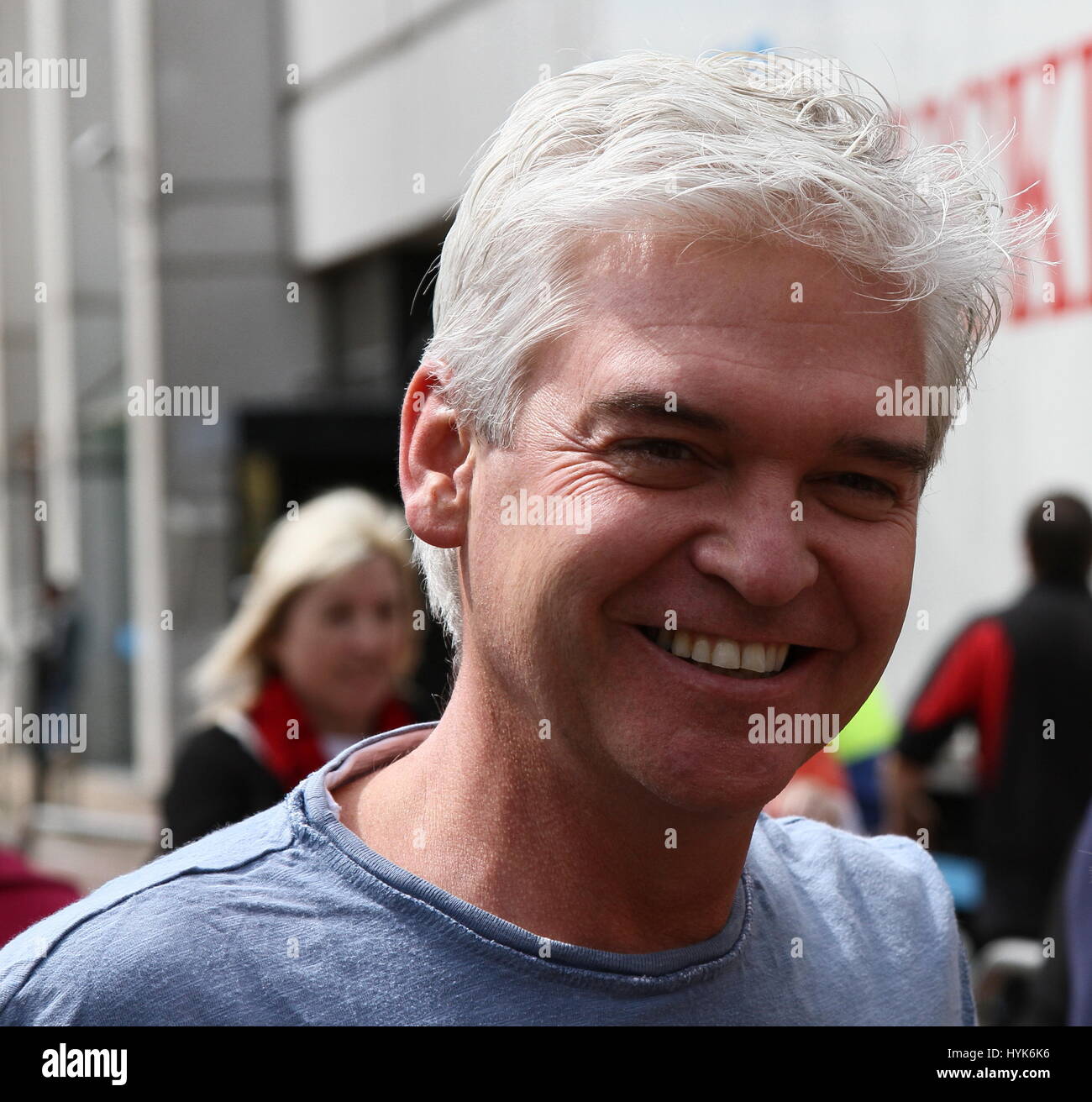 Phillip Schofield tv presenter This Morning ITV show presenter pictured outside of the ITV studios in central London on 30th April 2012. Stock Photo
