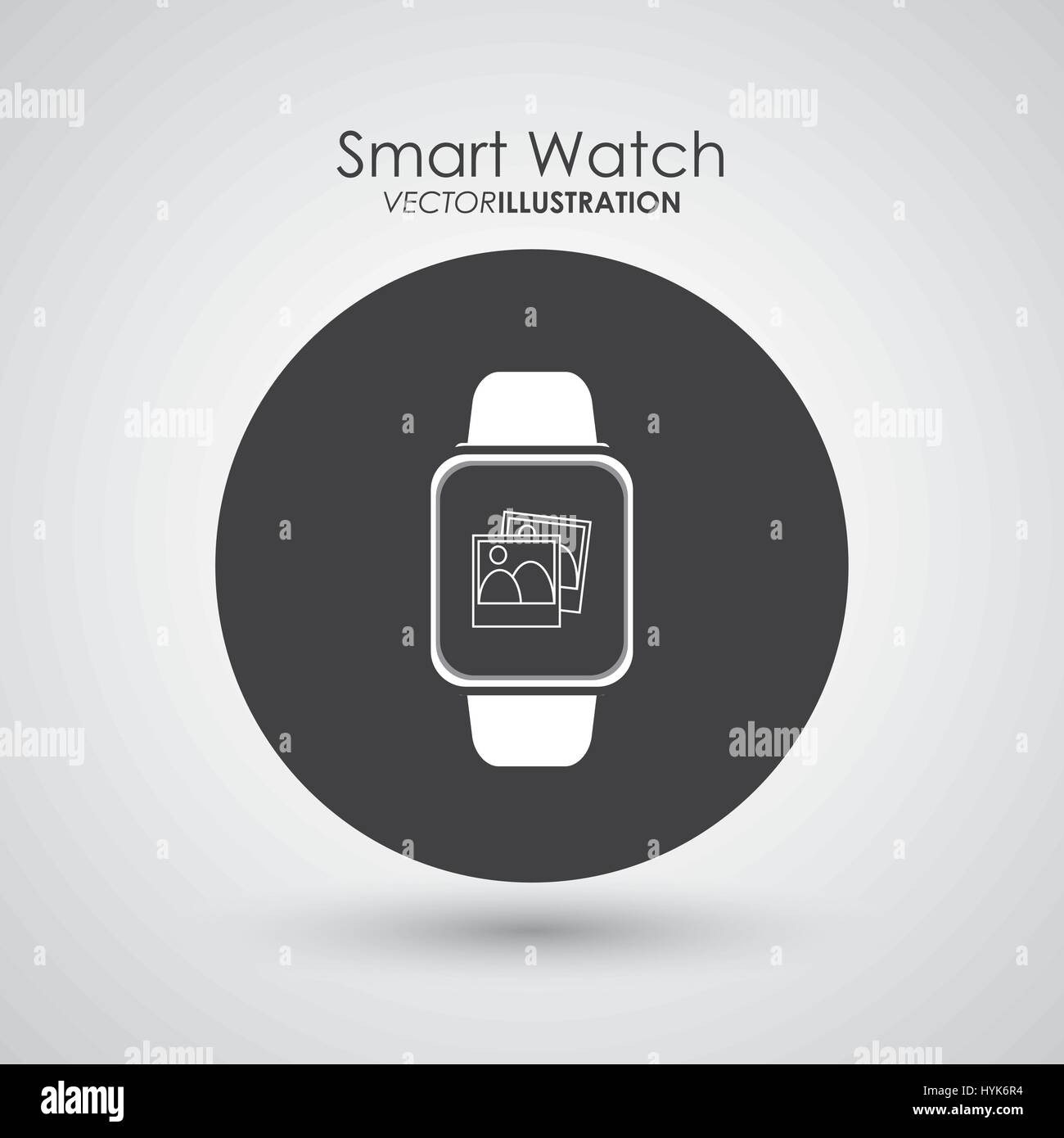 Watch icon. Wearable technology design. Vector graphic Stock Vector ...