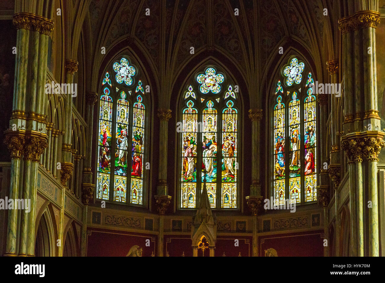 Savannah, Stained Glass Windows inside St. John the Baptist