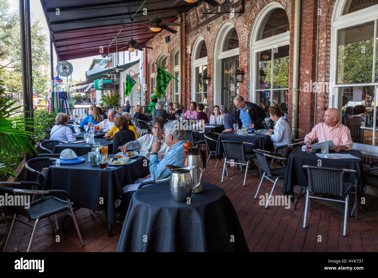 Savannah, Georgia.  Belford's Savannah Restaurant, City Market. Stock Photo