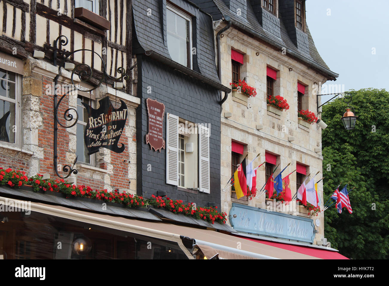 Buildings in Honfleur (France Stock Photo Alamy