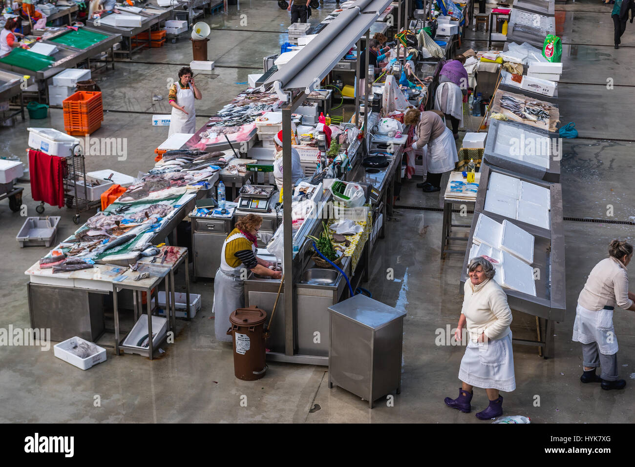 Fish stands in Matosinhos Municipal Market (Mercado Municipal de ...