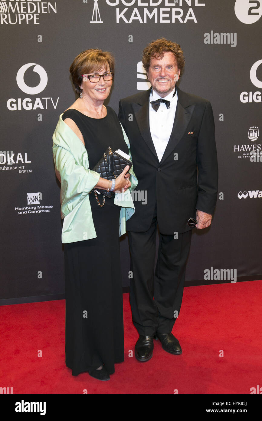 Celebrities attending the Goldene Kamera 2017 Award at exhibition hall  Featuring: Uschi Wolters, Dieter Wedel Where: Hamburg, Germany When: 05 Mar 2017 Stock Photo