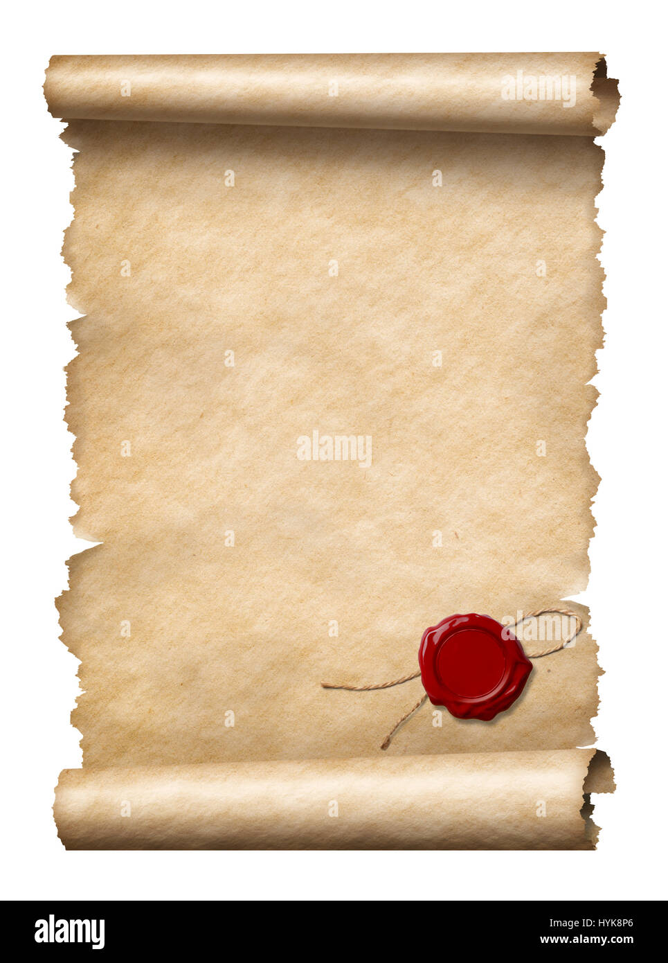scroll with wax seal Stock Photo - Alamy
