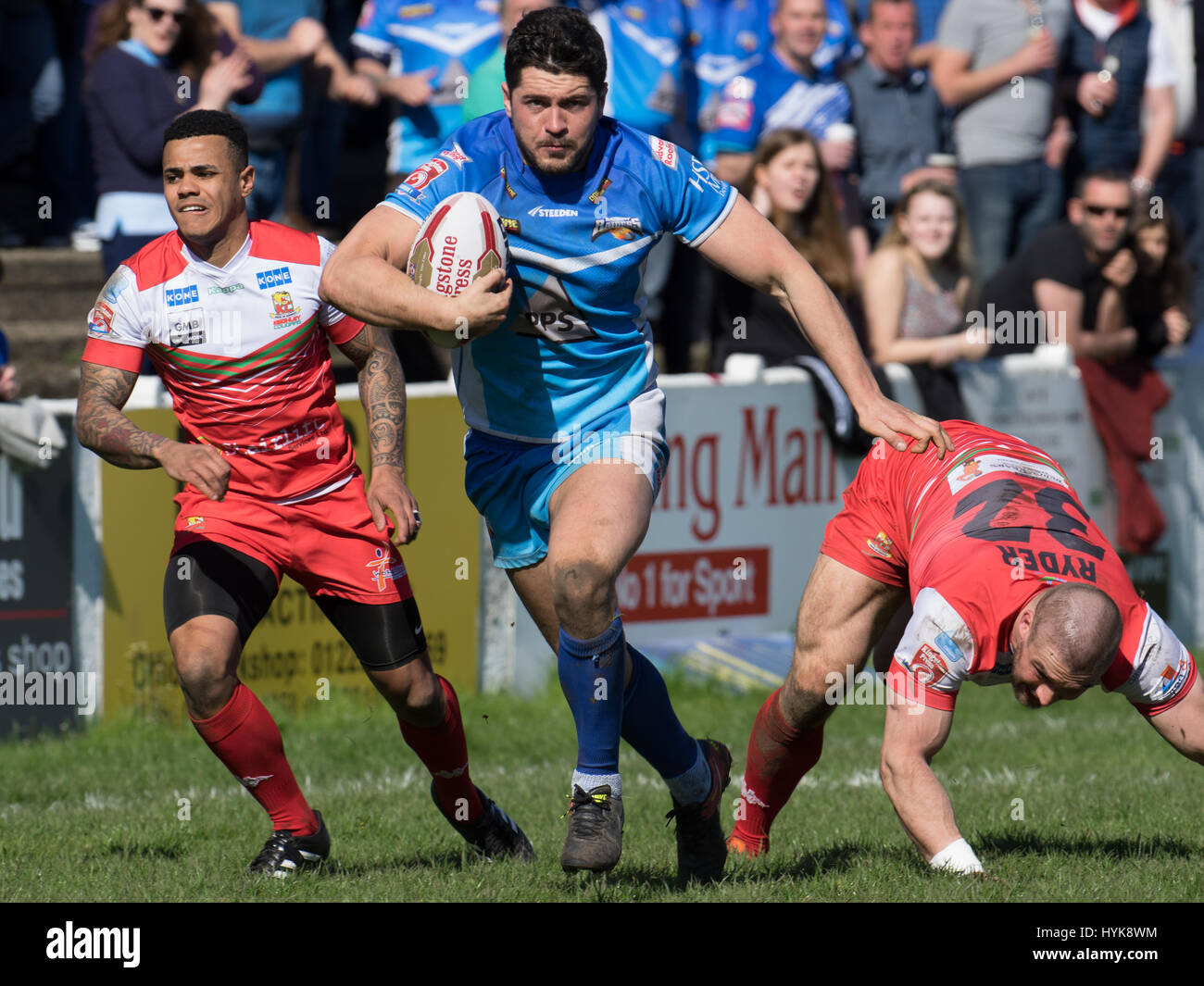 Declan Hulme playing for Barrow Raiders RLFC Stock Photo