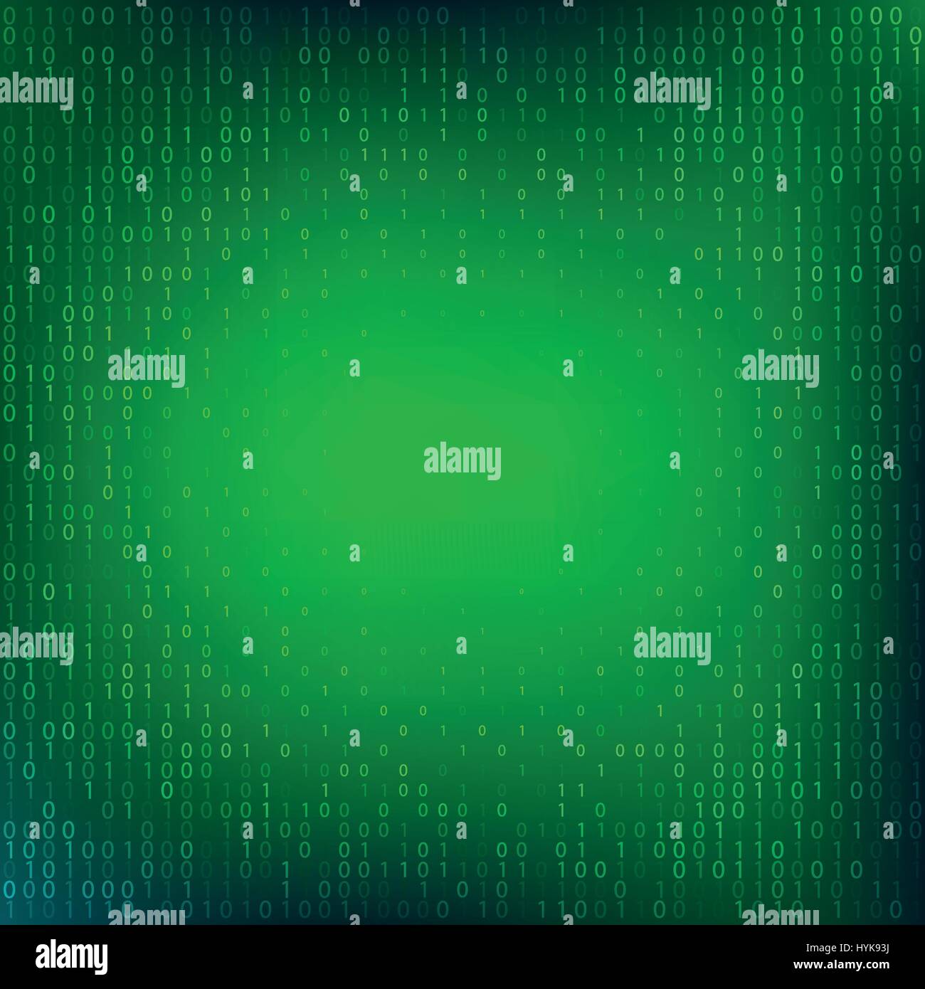 Isolated abstract green color binary code fall background, programming element backdrop vector illustration Stock Vector