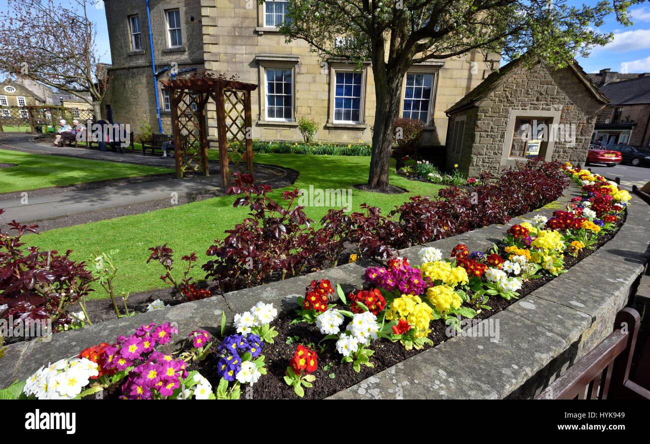 Bakewell Bath Gardens Stock Photo Alamy
