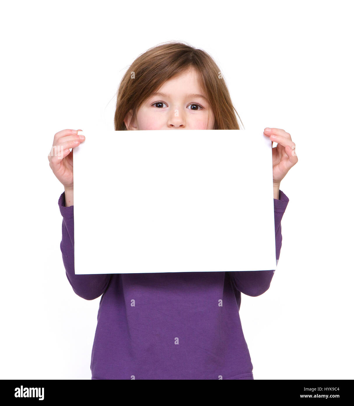 Girl holding up a placard hi-res stock photography and images - Alamy