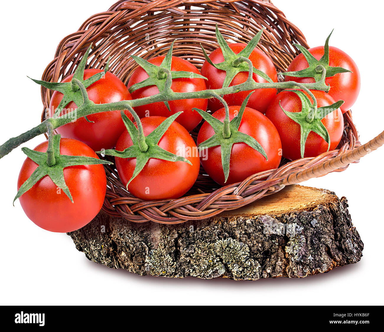 Cherry tomatoes isolated on a white background Stock Photo - Alamy