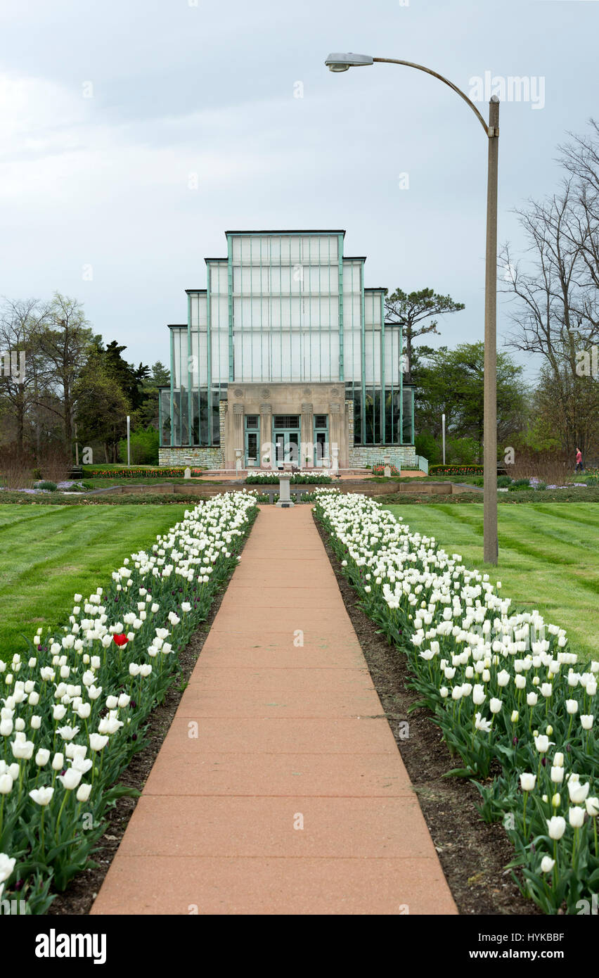 Historic Jewel box in Forest Park in St. Louis Missouri in the spring