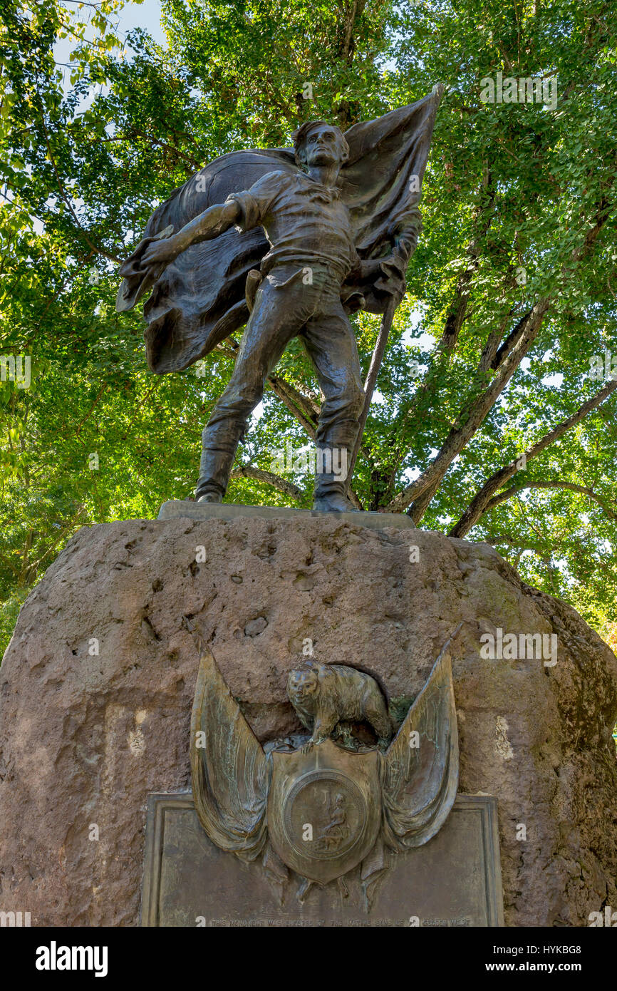 Bear Flag Monument, Sonoma Plaza, city of Sonoma, Sonoma, Sonoma County, California Stock Photo