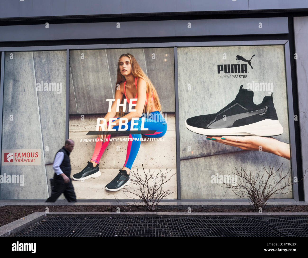 advertisement for Puma the rebel shoe, Manhattan, New York city, USA Stock  Photo - Alamy