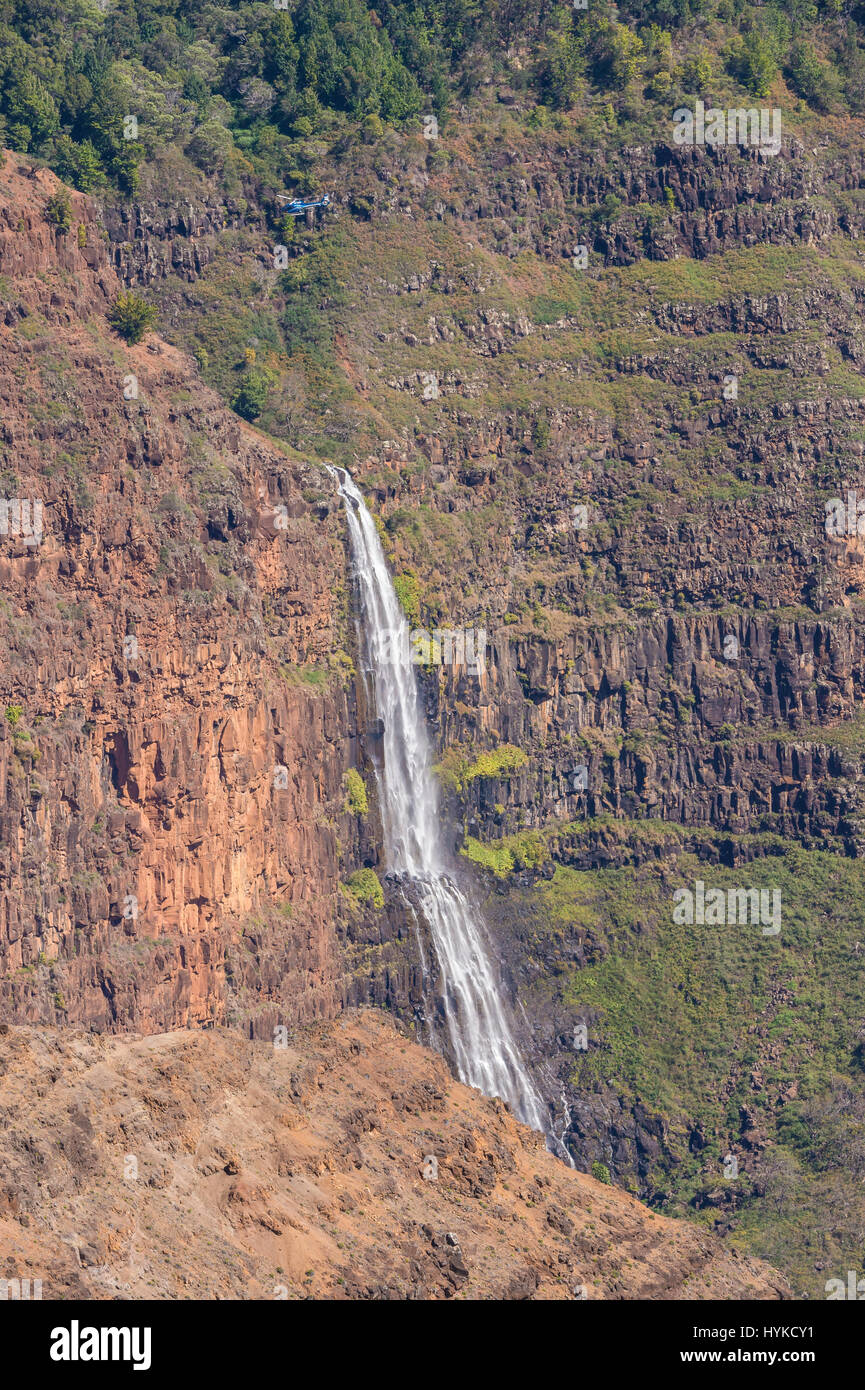 Waipoo Falls, Waimea Canyon, Kauai, Hawaii, USA Stock Photo