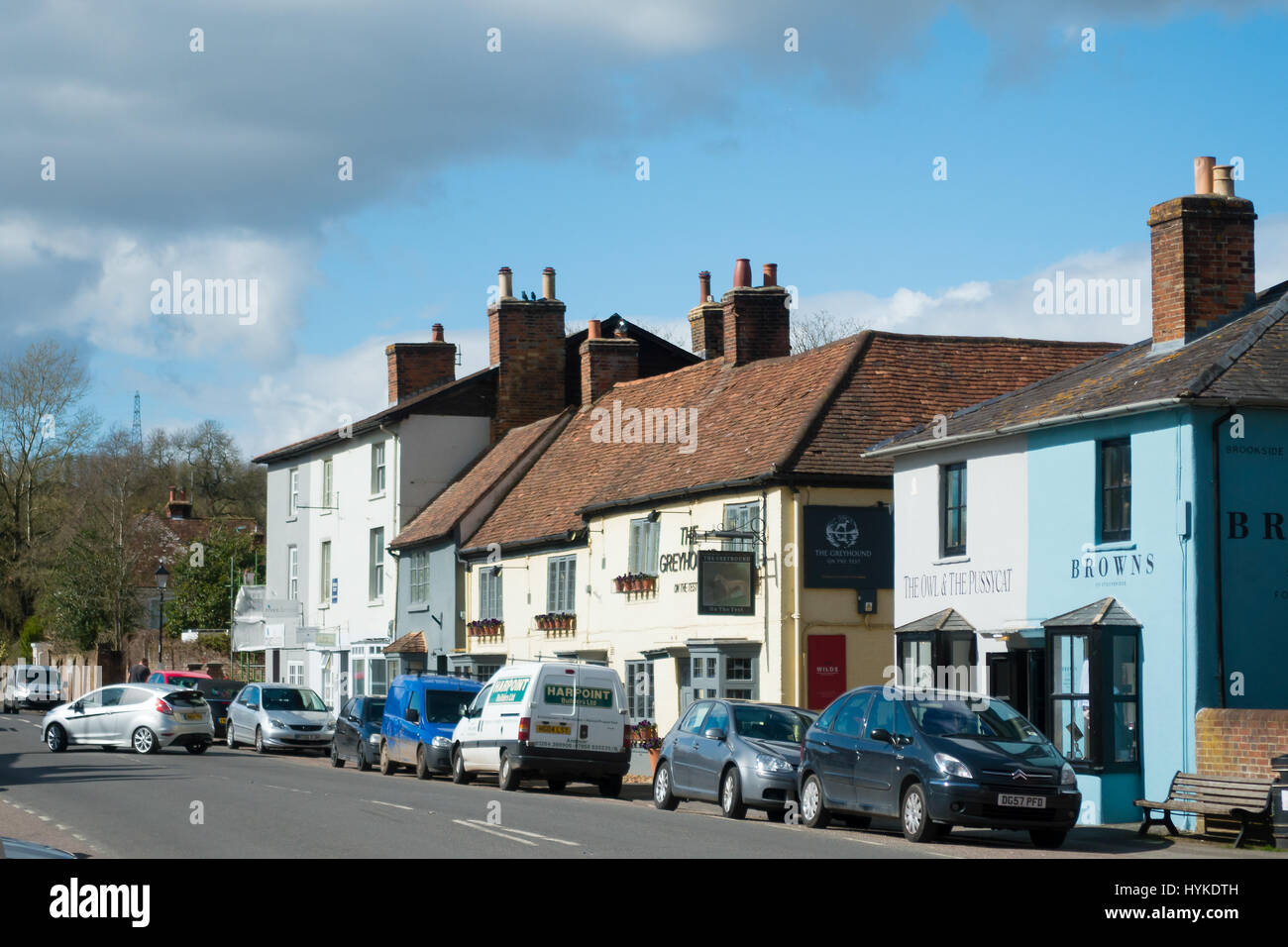 Street View of Stockbridge in Hampshire Stock Photo
