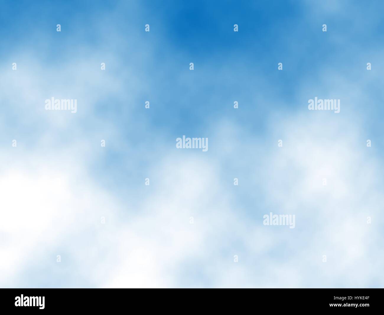 Editable vector detail of white clouds in a blue sky created using a gradient mesh Stock Vector