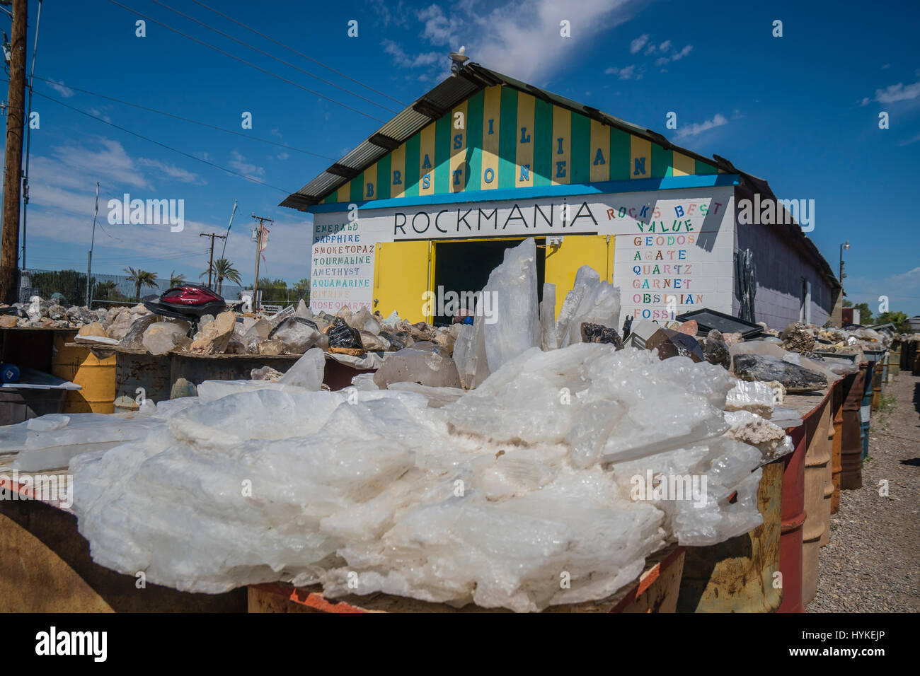 Rockmania is a rock vendor in Quartzsite, AZ Stock Photo Alamy