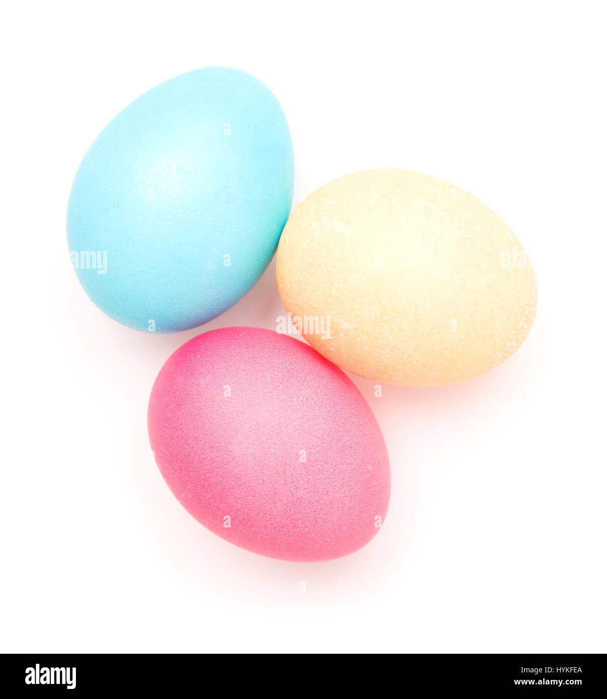 Easter eggs in a wicker basket on a white background Stock Photo - Alamy