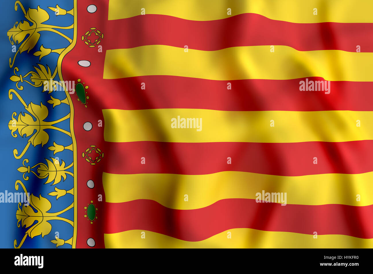 Valencian Flag Valencia Region Flag Hi Res Stock Photography And