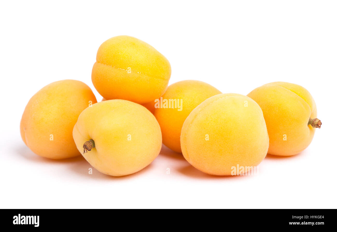 Apricots isolated on white background Stock Photo - Alamy