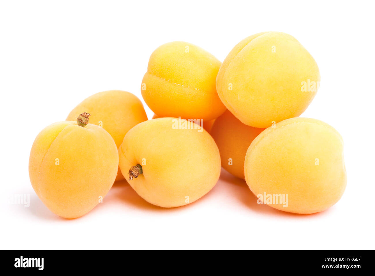 Apricots isolated on white background Stock Photo - Alamy