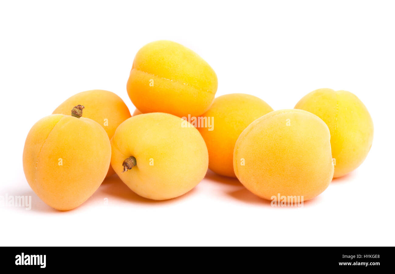 Apricots isolated on white background Stock Photo - Alamy