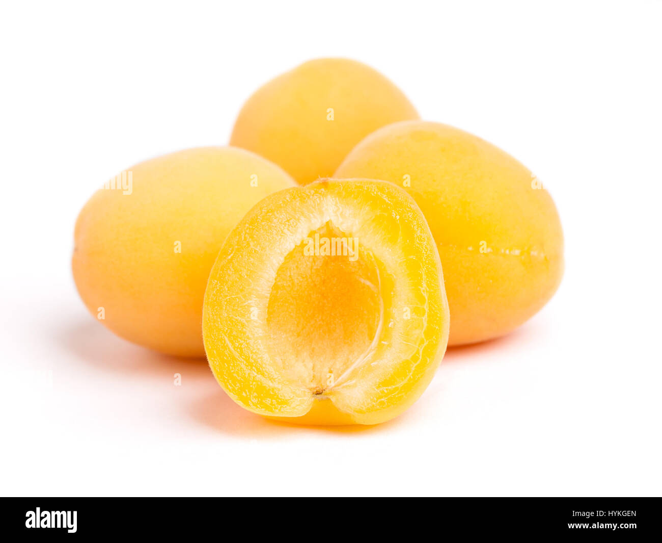 Apricots isolated on white background Stock Photo - Alamy