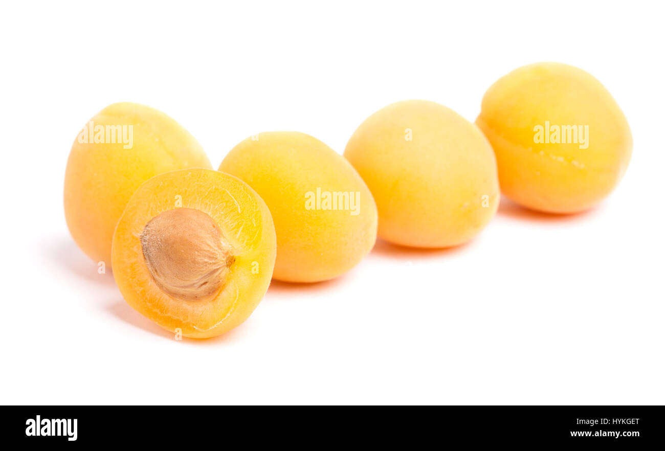 Apricots isolated on white background Stock Photo - Alamy