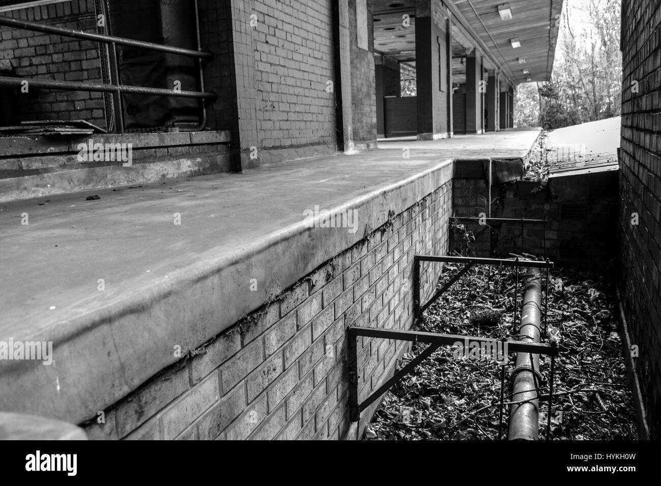 LONDON, UK: THE HIDDEN remains of one of London’s best preserved abandoned Victorian railway stations has been captured by a group of awestruck visitors to the capital. The spectacular images show crumbling, overgrown remains of the station which was constructed in 1867. Highgate Underground station remains in use but the passenger service ceased to use the surface station in the early 1950s although freight traffic continued until 1964.The shots were taken by a group of urban explorers known as WildBoyz as they took a trip down to London from the North East. Stock Photo