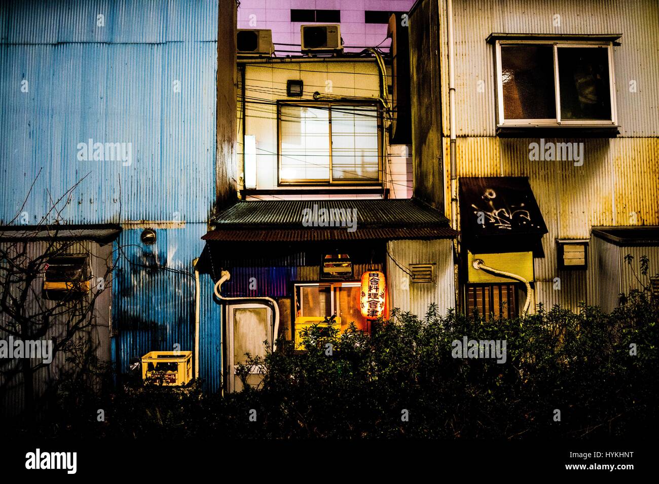 Japanese houses in the Shibuya district in Tokyo, Japan Stock Photo Alamy