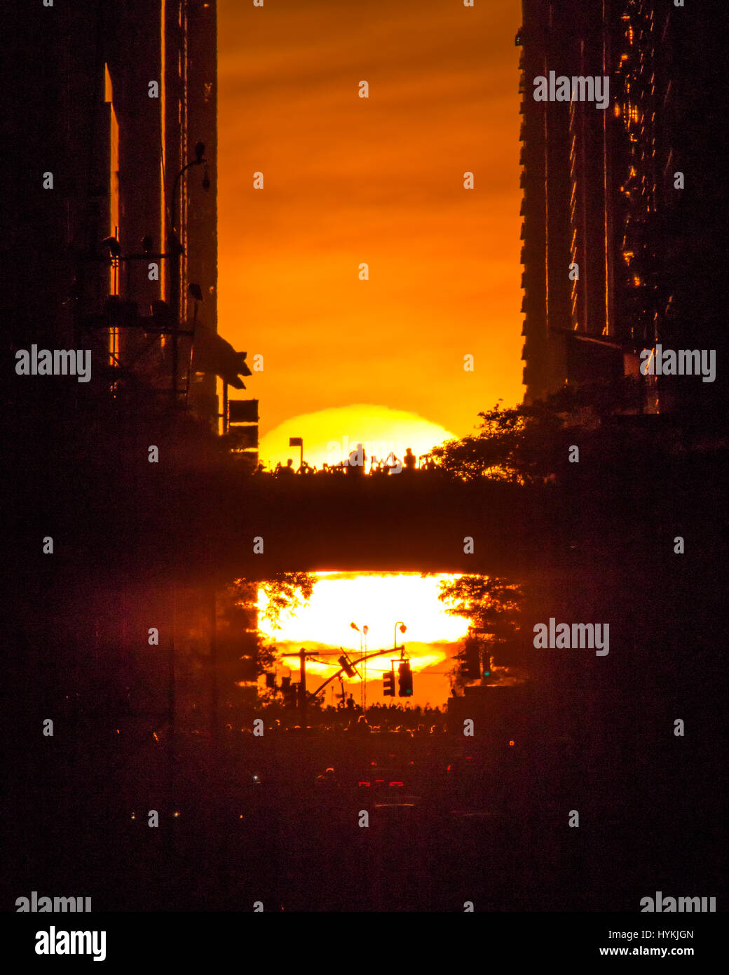 New York City, USA IN A HOMAGE of Britain’s legendary Stonehenge