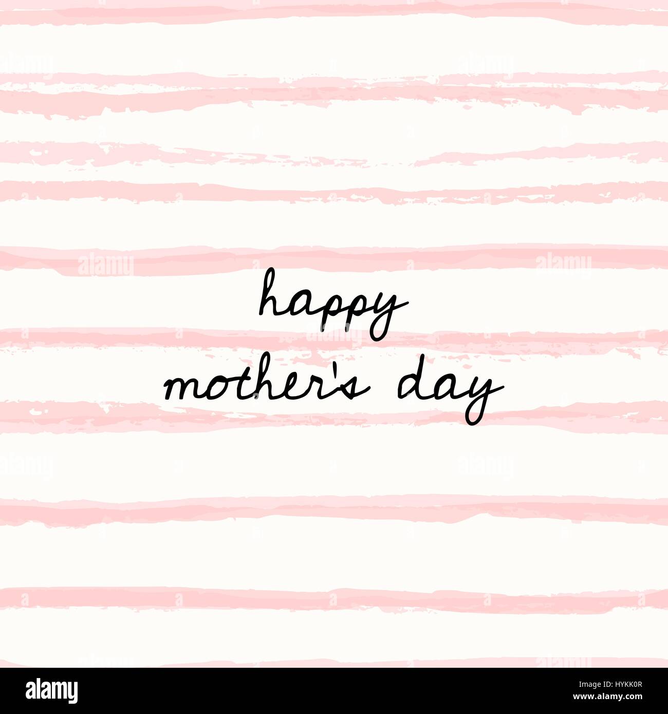 Mother's Day greeting card design with a hand drawn message and pastel ...