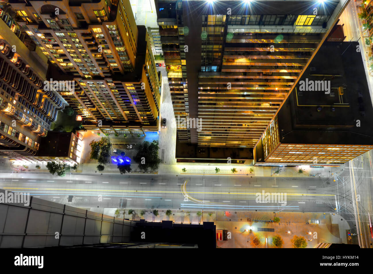 TORONTO, CANADA: A BRAVE urban explorer has captured jaw-dropping images from the top of 800-foot tall skyscrapers. Pictures show how as the sunsets this urban explorer climbs cranes and penetrates buildings in a bid to take the most stomach-churning pictures possible from the ever growing skyscrapers popping up in his booming hometown. A Toronto photographer named Dave who goes by the alias Freaktography has spent the last three years documenting the rise of his home-city, which is experiencing an unprecedented boom in tall building construction, with over 20 towers of over 460-feet having be Stock Photo