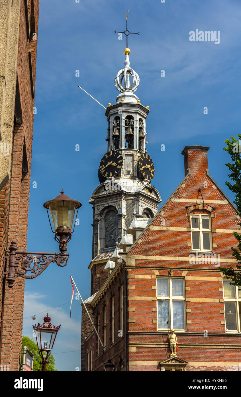 View of Munttoren, a tower in Amsterdam Stock Photo