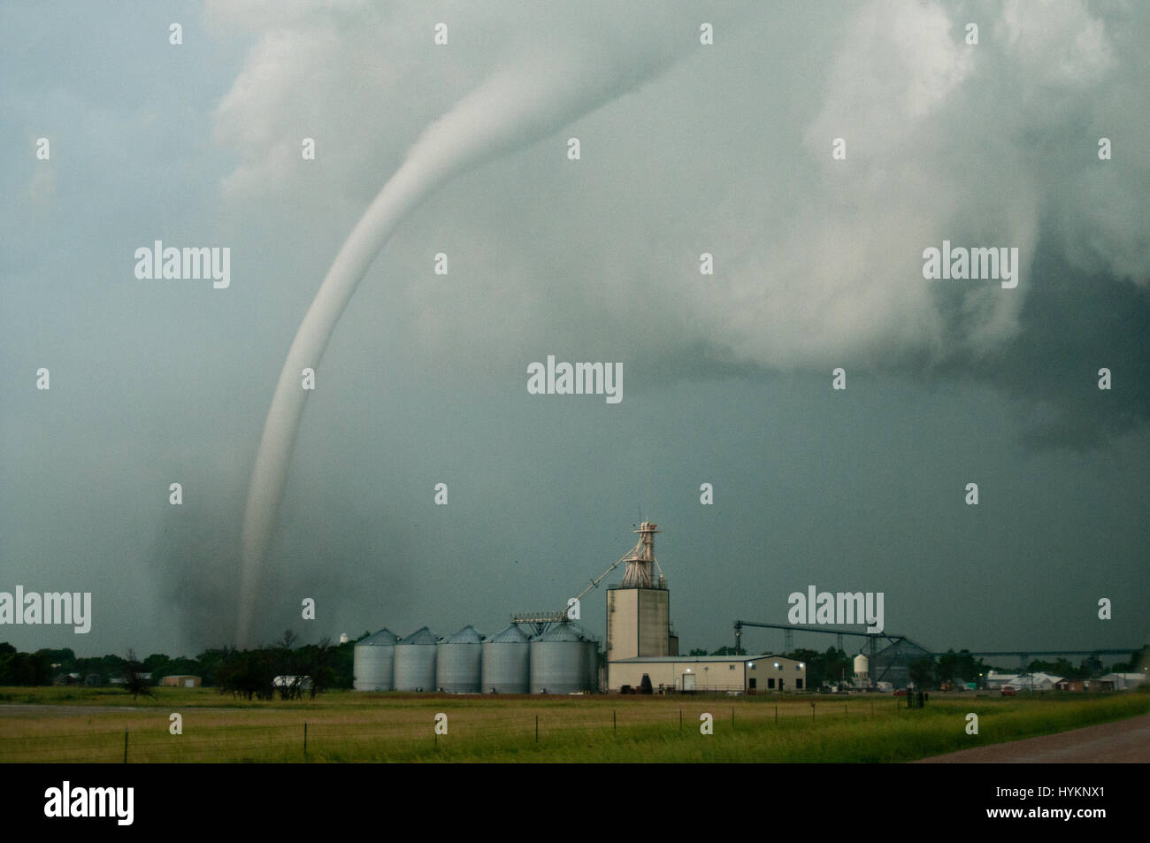 TORNADO ALLEY, USA: Alpena, tornado. THE DEADLIEST weather events have been captured on camera by one lightning quick photographer. Incredible photographs show extreme weather from America’s Tornado Alley, renowned for the frequency of its storms. From terrifying lightning bolts to all-encompassing tornados, these pictures manage to capture to ferocity and atmosphere of these natural phenomena. Stock Photo