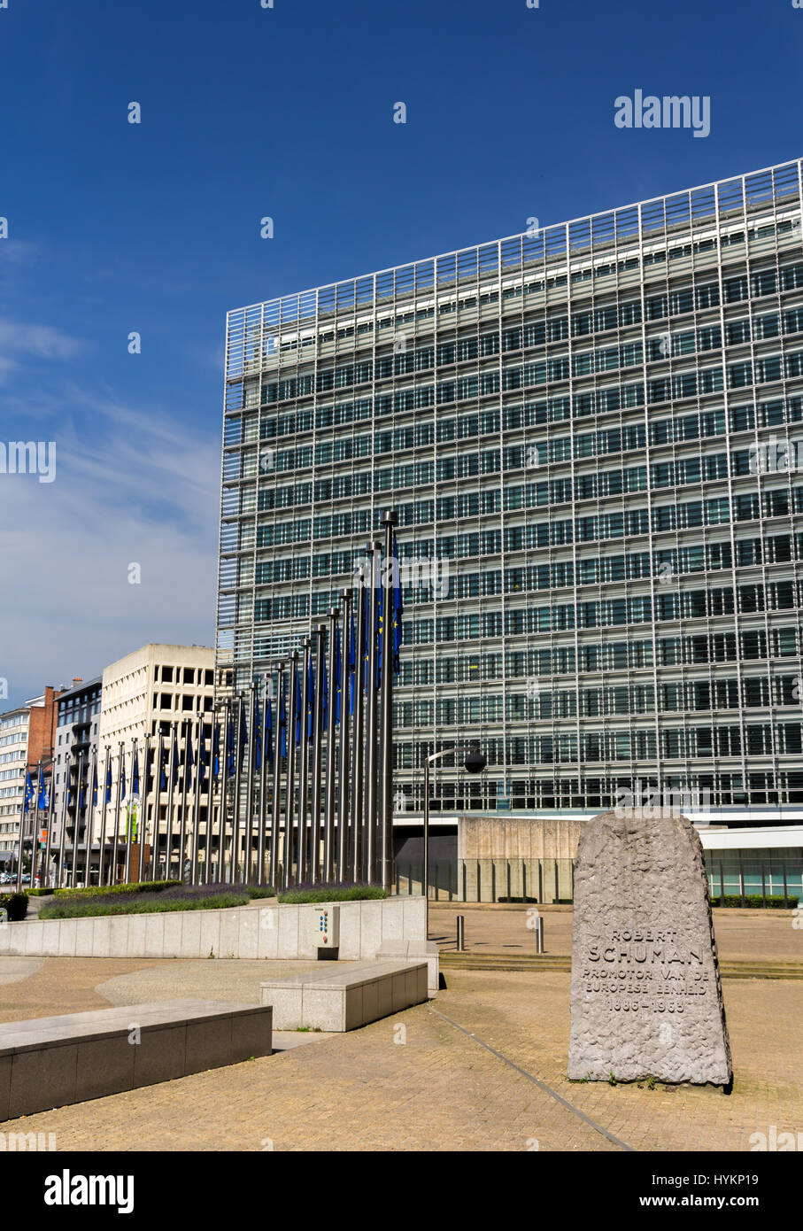 Berlaymont building of European Comission in Brussels Stock Photo