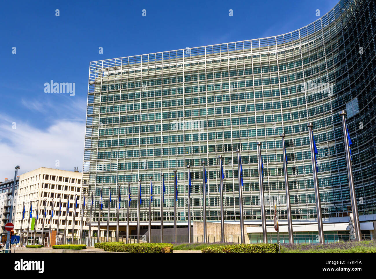 Berlaymont building of European Comission in Brussels Stock Photo