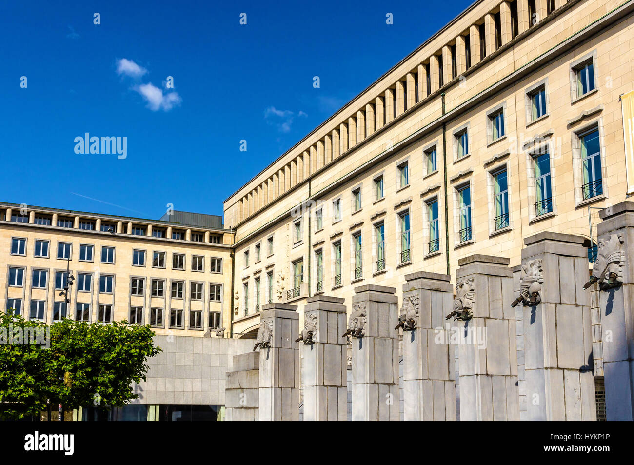 Buildings on Kunstberg in Brussels - Belgium Stock Photo