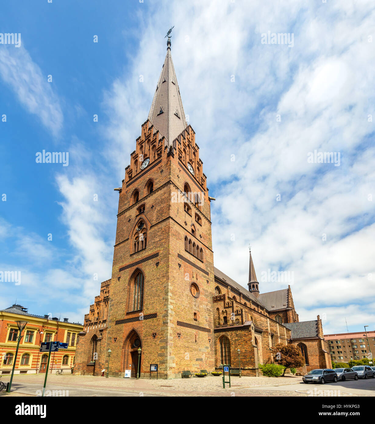 View of St Petri Cathedral in Malmo, Sweden Stock Photo