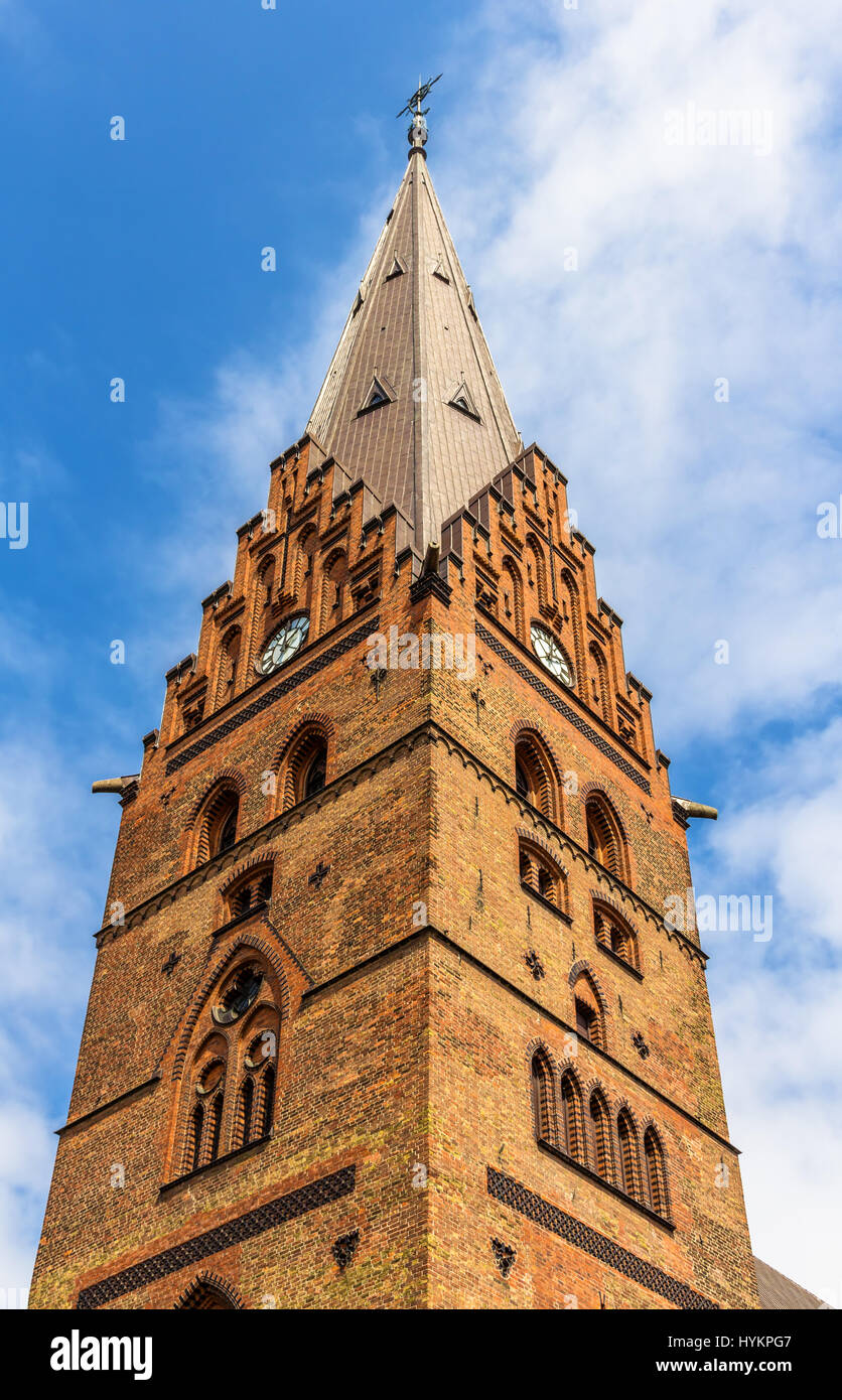 Belfry of St Petri Cathedral in Malmo, Sweden Stock Photo