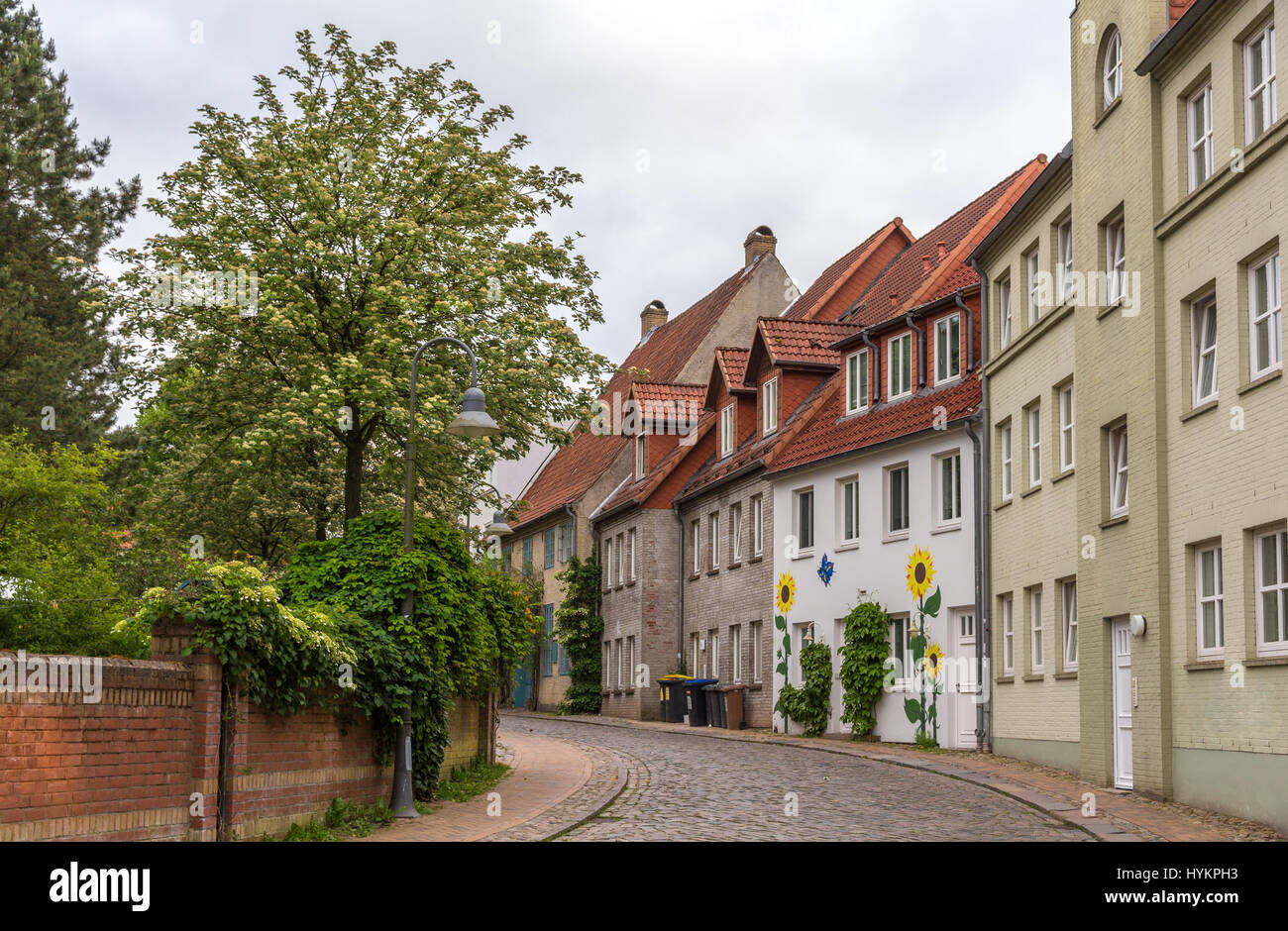 Street in Flensburg - Germany, Schleswig-Holstein Stock Photo