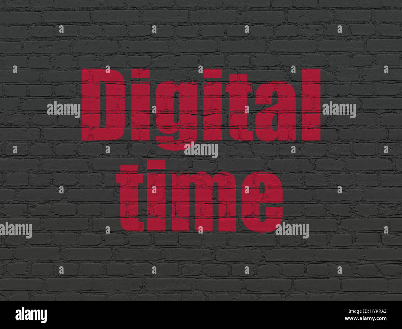 Time concept: Digital Time on wall background Stock Photo - Alamy