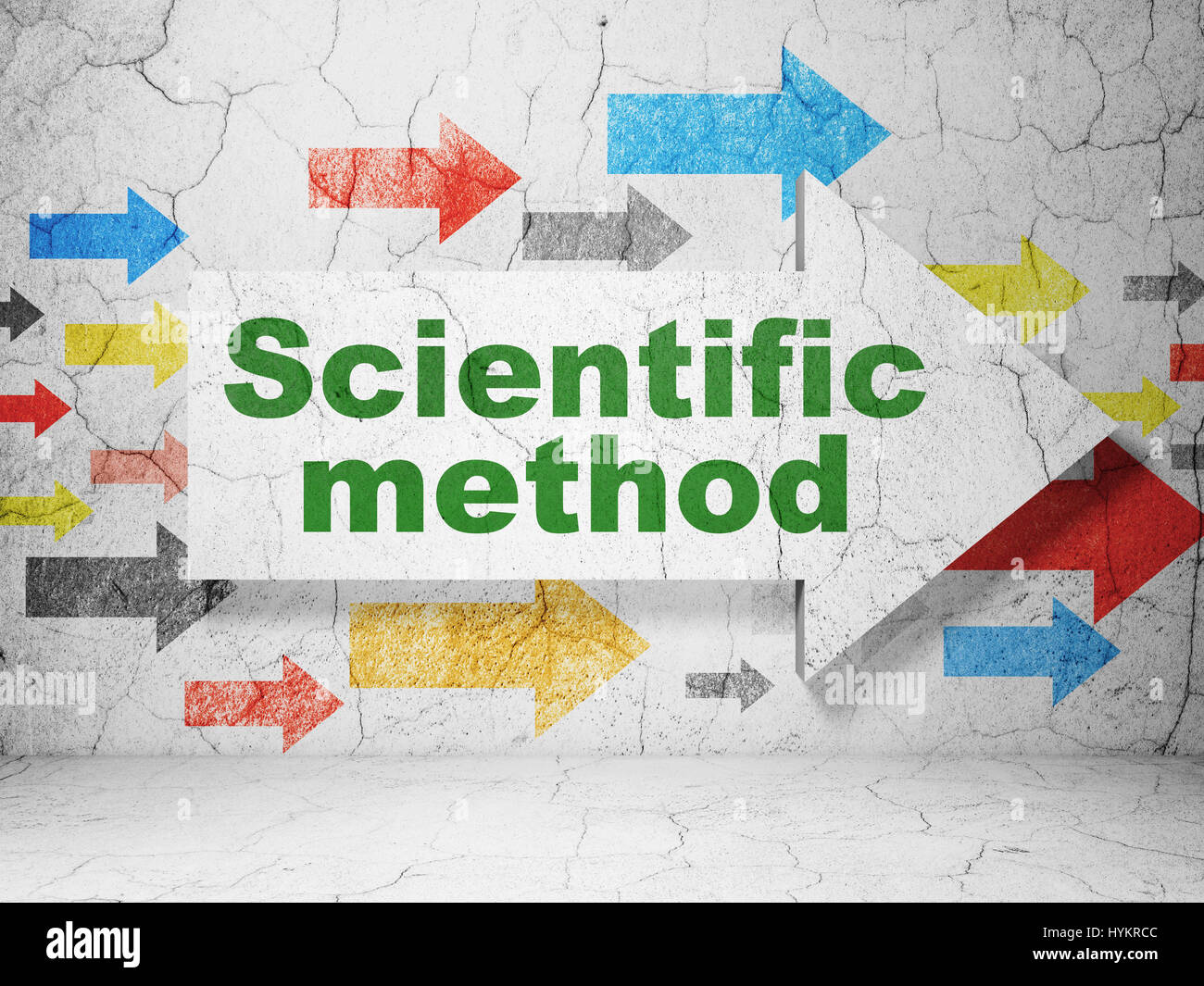Science concept: arrow with Scientific Method on grunge wall background ...