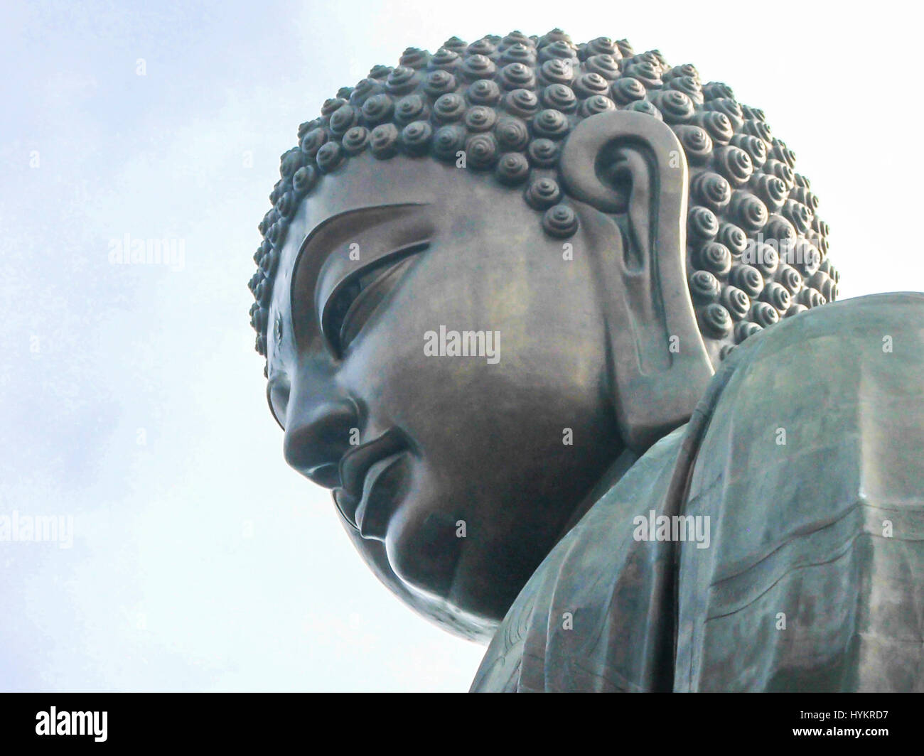 Tian Buddha near the Po Lin Monastery Hong Kong hopes relate harmony between man and nature and people and their faith Stock Photo - Alamy