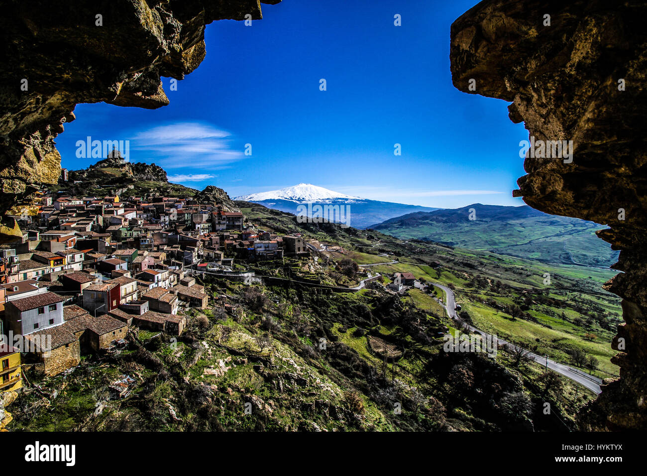 MESSINA, SICILY A picture of the Etna landscape taken from the North