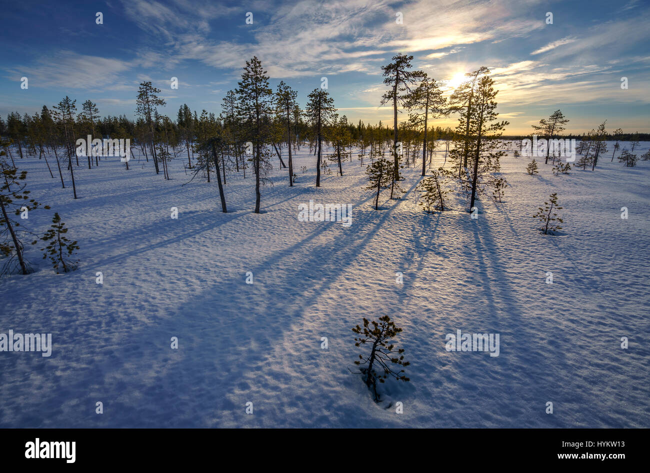 Landscape, Lapland, Sweden. Drone photography Stock Photo