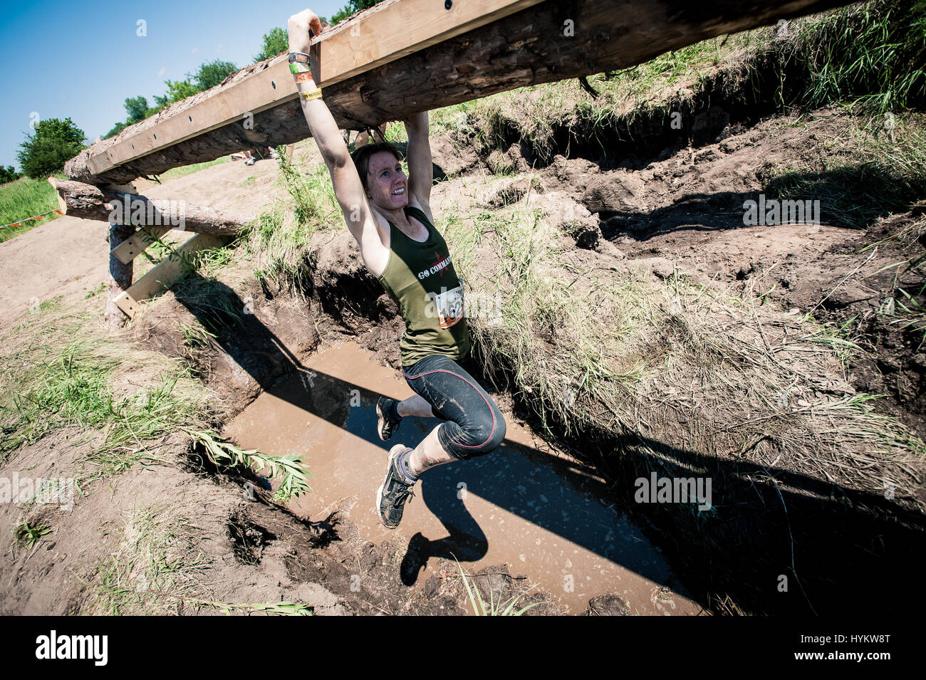 WISCONSIN, USA TOUGH MUDDERS are pictured tackling the famously