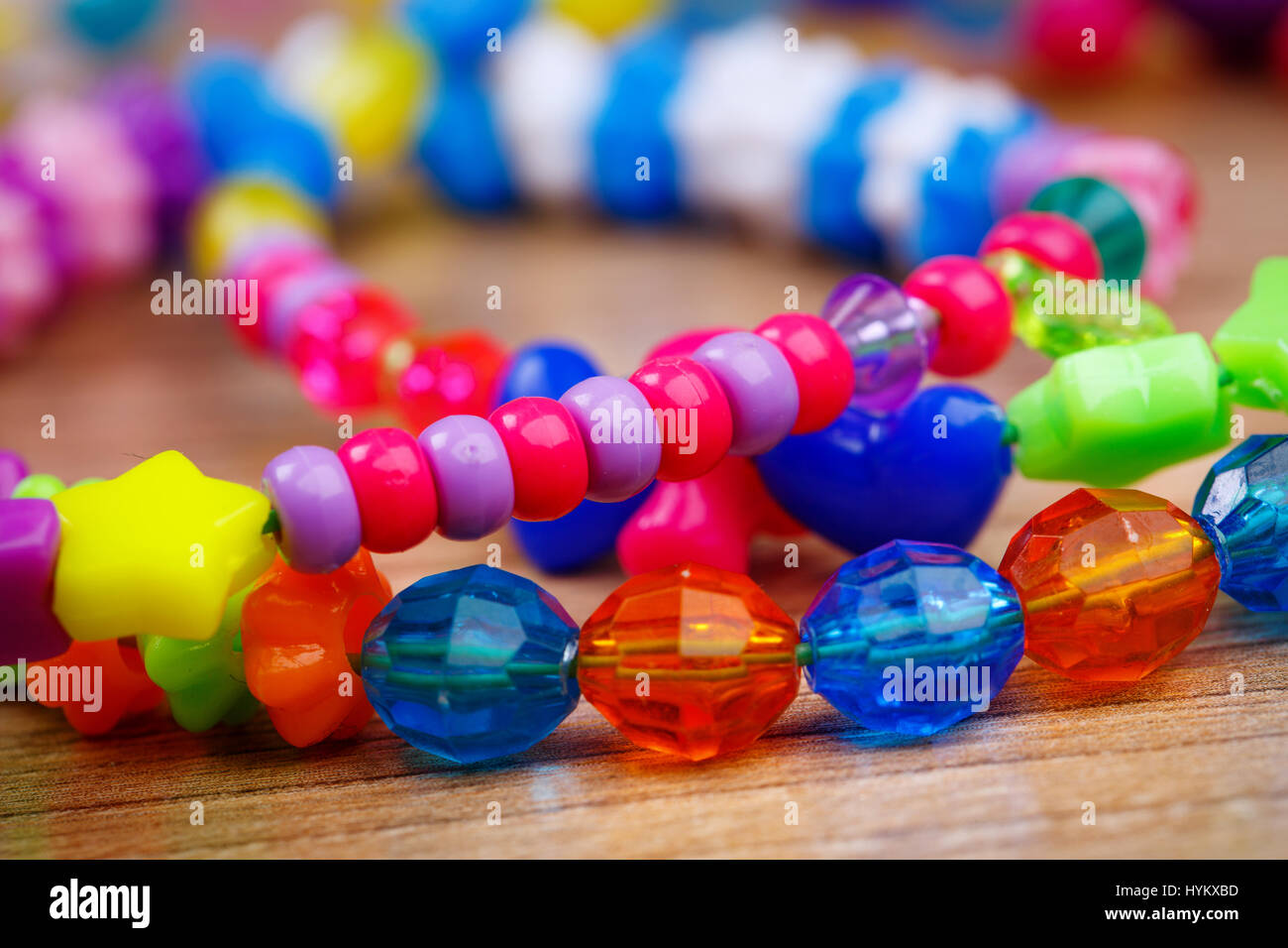 Bead product. bracelet with colored beads Stock Photo